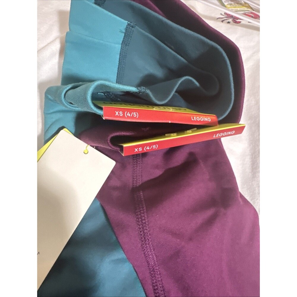 All In Motion Girl's Pants 2 Pair Activewear Leggings Multicolor Extra Small 4/5 - Picture 8 of 8